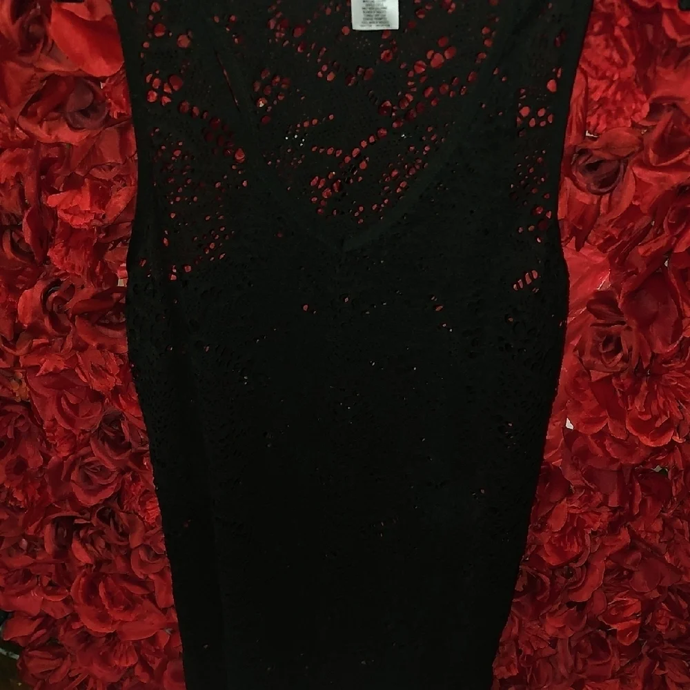 Mossimo Women's Black Lace Beach Coverup Size Medium